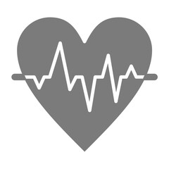 Pulse Greyscale Glyph Icon