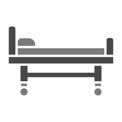 Bed Greyscale Glyph Icon