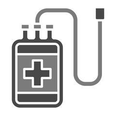 Blood Bag Greyscale Glyph Icon