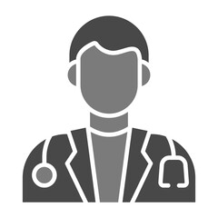 Doctor Greyscale Glyph Icon