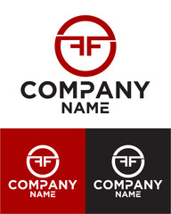 Initial letter f f logo vector design template