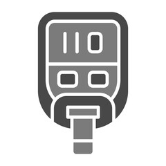 Diabetes Test Greyscale Glyph Icon