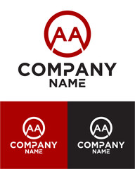 Initial letter A A logo vector design template