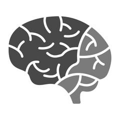 Brain Greyscale Glyph Icon