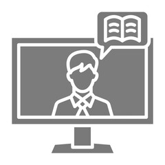 Storytelling Greyscale Glyph Icon