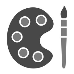 Color Palette Greyscale Glyph Icon