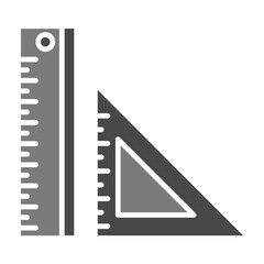 Ruler Greyscale Glyph Icon