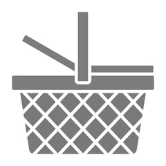 Picnic Basket Greyscale Glyph Icon