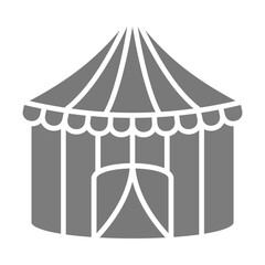 Circus Tent Greyscale Glyph Icon