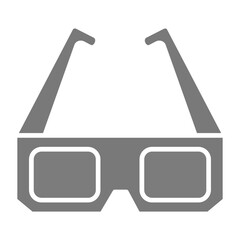 3d Glasses Greyscale Glyph Icon