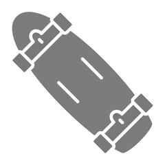 Skateboard Greyscale Glyph Icon