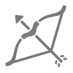 Archery Greyscale Glyph Icon