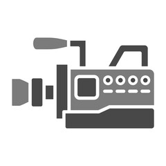 Video Camera Greyscale Glyph Icon