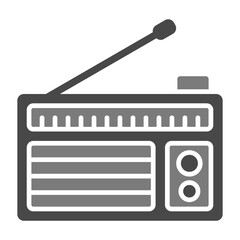 Radio Greyscale Glyph Icon