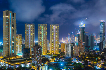 Rising cityscape of Mahalakshmi, Mumbai with residential real estate.