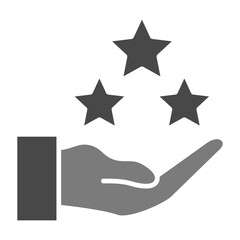 Rating Greyscale Glyph Icon