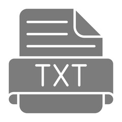 Txt Greyscale Glyph Icon