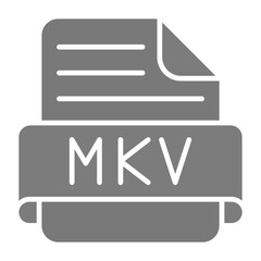 Mkv Greyscale Glyph Icon