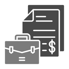 Portfolio Greyscale Glyph Icon