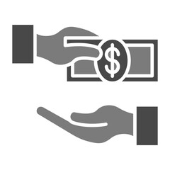 Donation Greyscale Glyph Icon