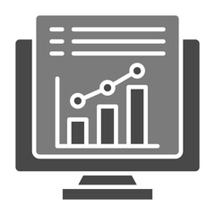 Statistics Greyscale Glyph Icon