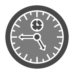Clock Greyscale Glyph Icon