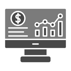 Revenue Greyscale Glyph Icon