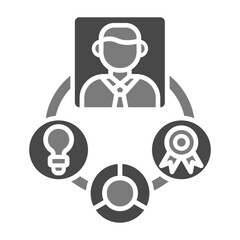 Skills Greyscale Glyph Icon