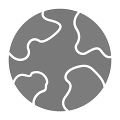 Earth Greyscale Glyph Icon