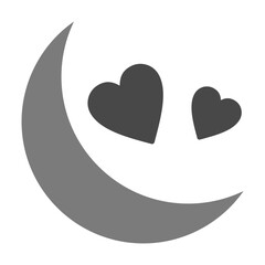 Moon Greyscale Glyph Icon