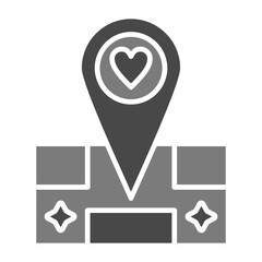 Location Greyscale Glyph Icon
