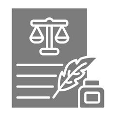 Writing Greyscale Glyph Icon