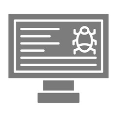 Cybercrime Greyscale Glyph Icon