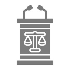 Tribune Greyscale Glyph Icon