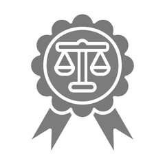 Award Greyscale Glyph Icon