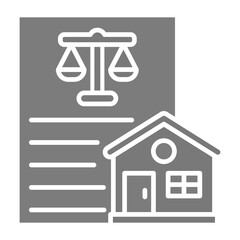 Property Law Greyscale Glyph Icon