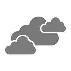 Clouds Greyscale Glyph Icon