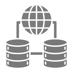 Data Network Greyscale Glyph Icon