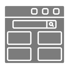 Web Browser Greyscale Glyph Icon