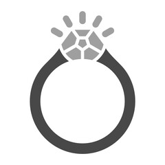 Ring Greyscale Glyph Icon