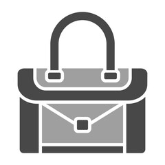 Purse Greyscale Glyph Icon