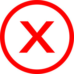 Obraz premium symbol X inside circle