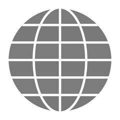 Globe Greyscale Glyph Icon