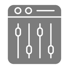 Mixer Greyscale Glyph Icon