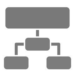 Hierarchical Structure Greyscale Glyph Icon