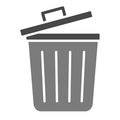 Dustbin Greyscale Glyph Icon