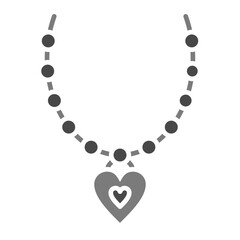 Necklace Greyscale Glyph Icon