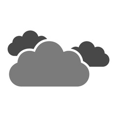 Clouds Greyscale Glyph Icon