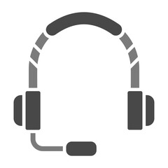 Headphone Greyscale Glyph Icon