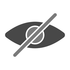 Hide Greyscale Glyph Icon